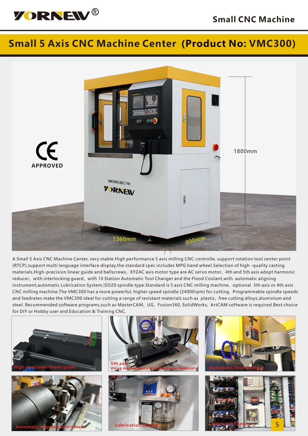 VMC300 5-axis CNC Machine Center Catalog